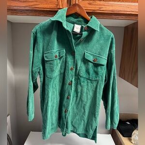 Women’s Green Corduroy Shacket